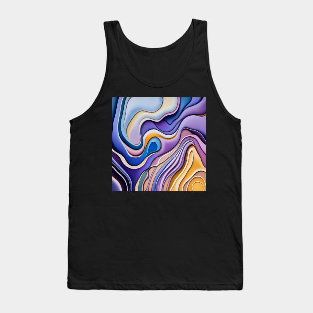 Abstract fluid art Tank Top by IOANNISSKEVAS